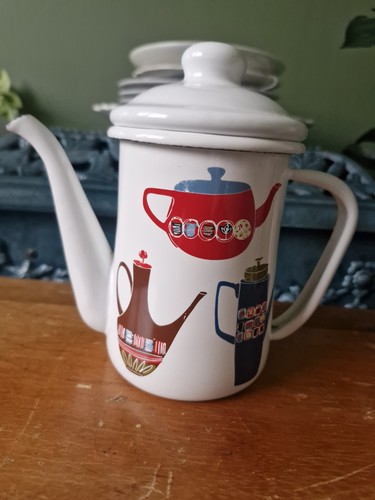 Enamel coffee pot - enamel, pot.