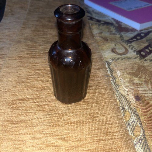 Vintage amber glass poison - vintage,