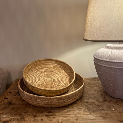 Round natural woven - woven, water