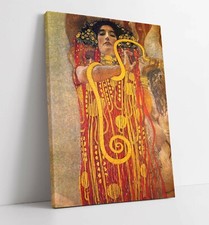 GUSTAV KLIMT HYGIEIA CANVAS WALL ART FLOAT EFFECT/FRAME/PICTURE/POSTER PRINT-RED