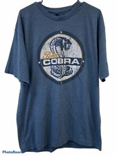 Ford Shelby Cobra Men’s T-Shirt Graphic Tee Size Large Blue - New Port Blue