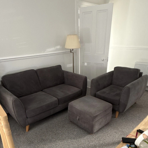 Dfs grey fabric seater - grey,
