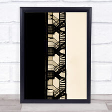 Manhattan New York Fire Escape Staircase Stairs Stair Graphic Wall Art Print