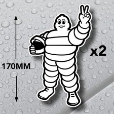 Michelin Man Vinyl Sticker X2 Waterproof Vinyl Decal Motorsports Racing