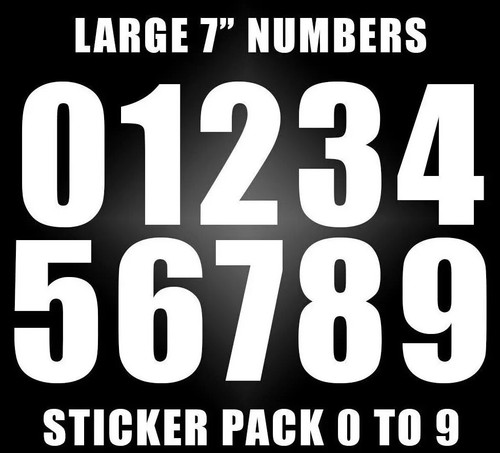 Large numbers stickers pack - large, 10