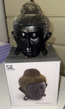 17cm Black Gold Thai Buddha Head Ornament