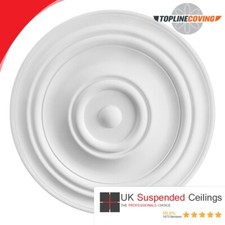 Lightweight Polyurethane Modern Concentric Ceiling Rose - Doppler Circolare 80cm