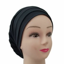 Indian Crinkle Turban Cap for Women Muslim Turban Hijab African Hair Loss Bonnet