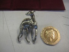 GREYHOUND/WHIPPET DOG BROOCH  PEWTER