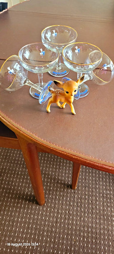 Babycham stemmed flute - stemmed, glasses