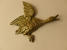Genuine Vintage George Johnson Large Brass Flying Ducks. Mid Century, heavy item