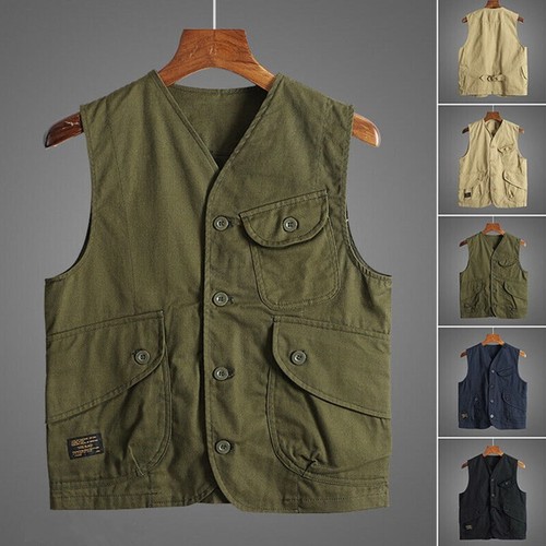 Men waistcoat gilet cargo - men,