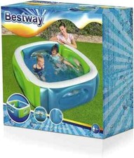 Bestway Square Inflatable Window Pool Outdoor Garden Kids Swimming Pool 168cm