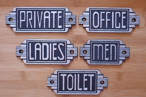 Door signs art deco - signs, men
