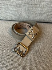 Christian Dior Canvas And Leather Belt Size 85