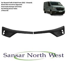 For Renault Trafic Pair Of Front Bumper Outer Grills 2022-Onwards No Sensor Hole