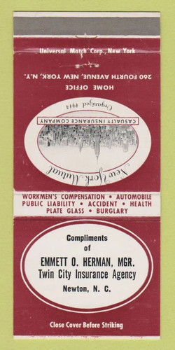 Matchbook cover ny - cover,
