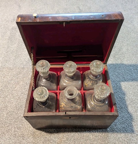 Antique tantalus decanter - tantalus,