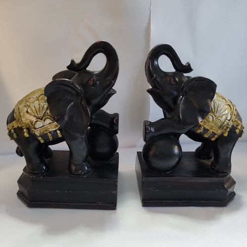 Elephant bookends pair - bookends, retro