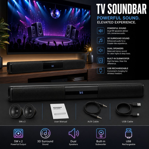 Bluetooth sound bar - 5.0,