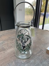 Large Gold Stag Hurricane Lantern Candle Holder Home Decor Hanging Storm Garden