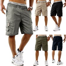 Mens Elasticated Cargo Shorts