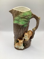 Vintage Hornsea Pottery Jug/Vase Fauna Royal Fawn & Squirrel Mould No 94