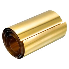 Brass Sheet Roll 100mm Width 1000mm L Brass Foil Roll Brass Strip Gold for Craft