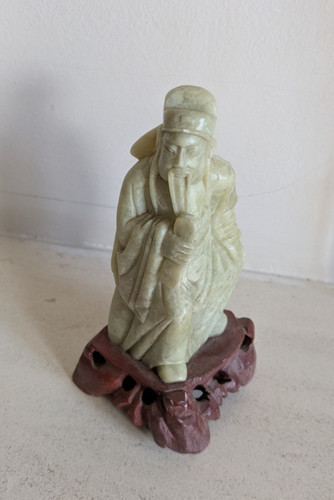 Carved stone oriental - stone, figure/