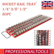 80Pcs Socket Rail Tray 1/4"