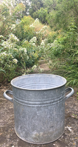 Tall galvanised zinc - tall, metal