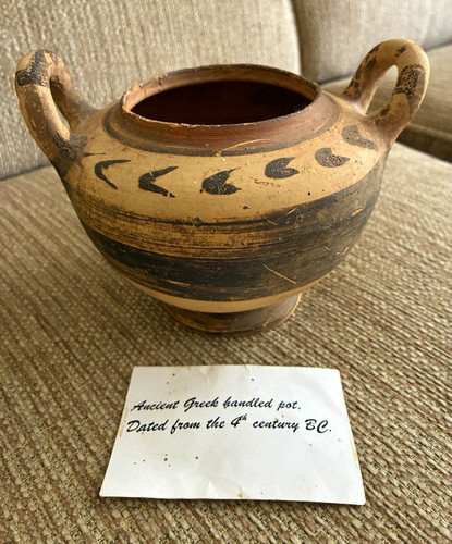 Antique daunian greek - daunian, handled