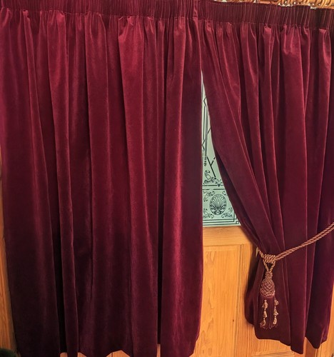 Velvet curtains claret - curtains.,