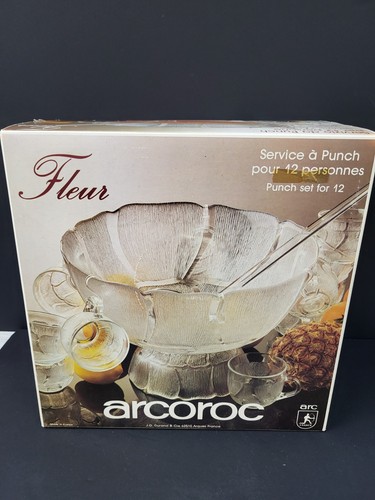 Arcoroc fleur glass punch bowl - fleur,