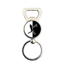 Hurling Bottle Opener Keyring. Monochrome Sports Gift for Players & Fans