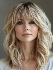 Ombre Blonde Wavy Wigs with