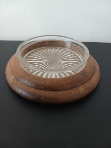 Vintage round wooden - , butter