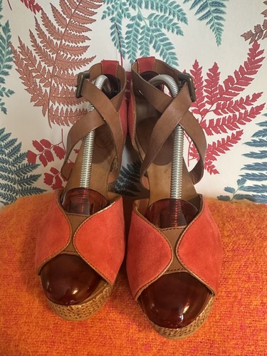 Ash red suede platform - ash,
