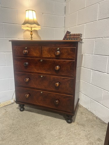 19th century mahogany chest - a,