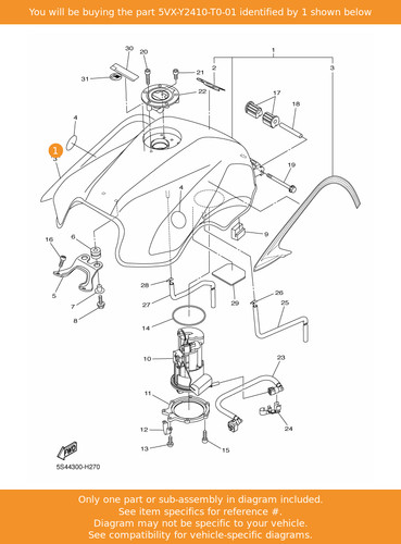Yamaha fuel tank comp - tank,