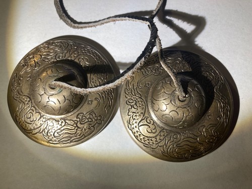 Dragon pattern antique tingsha - dragon,