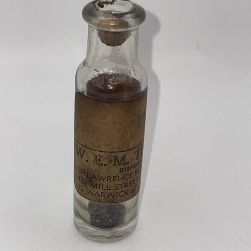 Antique medicine bottle - antique, w.e.m