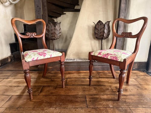 Pair antique solid mahogany - pair,