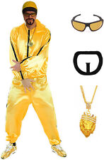 Mens 90s Ali G Rapper Fancy Dress Costume Ali G Costume Tracksuit Free Goggles