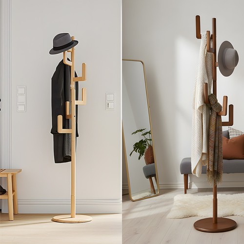 Wooden hat coat stand - hat,