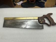 Vintage Spear & Jackson Leap Frog 14” Brass Back Tenon Saw 1920s