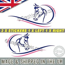 Horse Box Stickers Horsebox Trailer Custom Vinyl Side Graphic Decals Two Colours