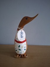 DCUK DUCK- CHRISTMAS BAKER DUCK Named JESSICA Wooden Duckling Gift 18cm NEW