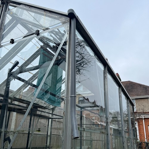 Greenhouse guttering downpipe - greenhouse,