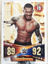 WWE TOPPS SLAM ATTAX RIVALS RANDY ORTON CHAMPION FOIL 2014 WRESTLING CARD 11 WWF
